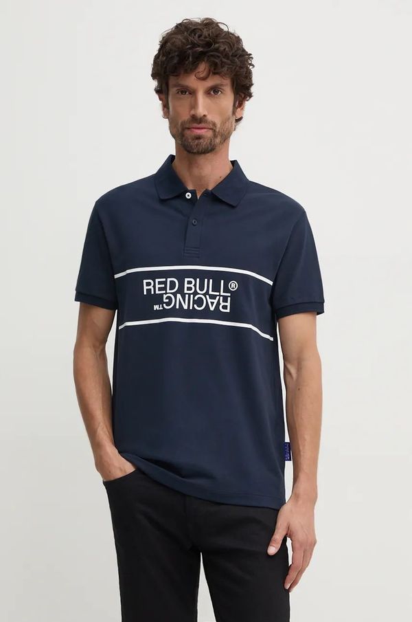 Red Bull Racing x Pepe Jeans Polo majica Red Bull Racing x Pepe Jeans za muškarce, boja: tamno plava, s tiskom, RM540004