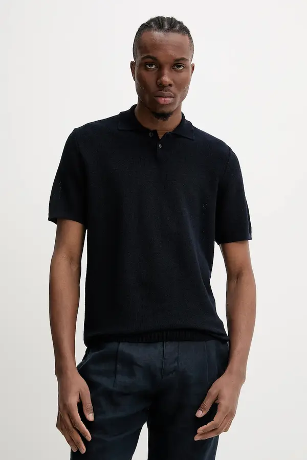 A.P.C. Polo majica s dodatkom lana A.P.C. polo jay