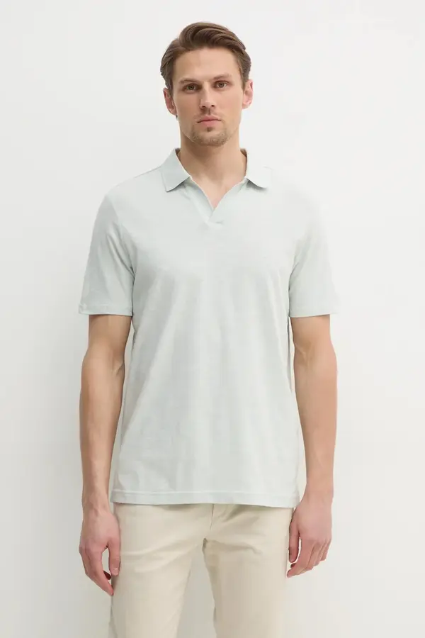 Calvin Klein Polo majica s dodatkom lana Calvin Klein