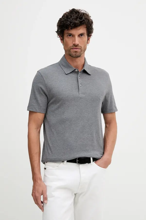 BOSS Polo majica s dodatkom svile BOSS BECKHAM X BOSS