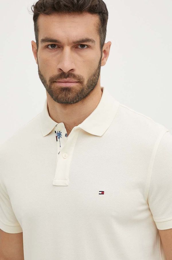 Tommy Hilfiger Polo majica Tommy Hilfiger za muškarce, boja: bež, bez uzorka, MW0MW34738