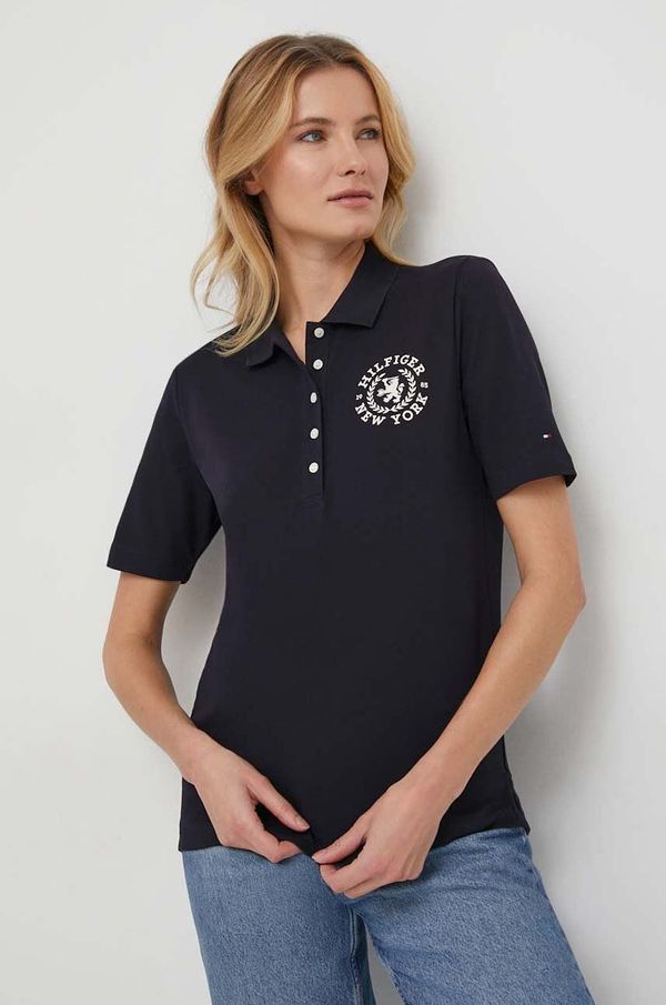 Tommy Hilfiger Polo majica Tommy Hilfiger za žene, boja: tamno plava, WW0WW41061