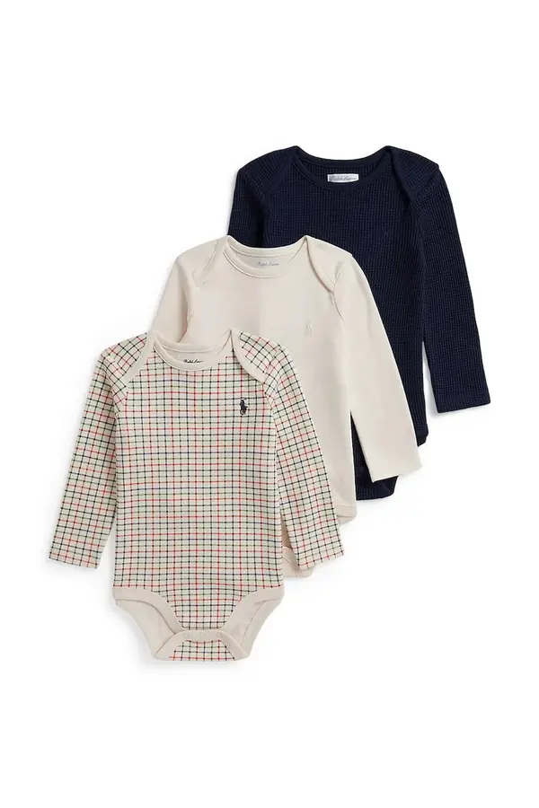 Polo Ralph Lauren Polo Ralph Lauren body za djecu od pamuka 3-pack