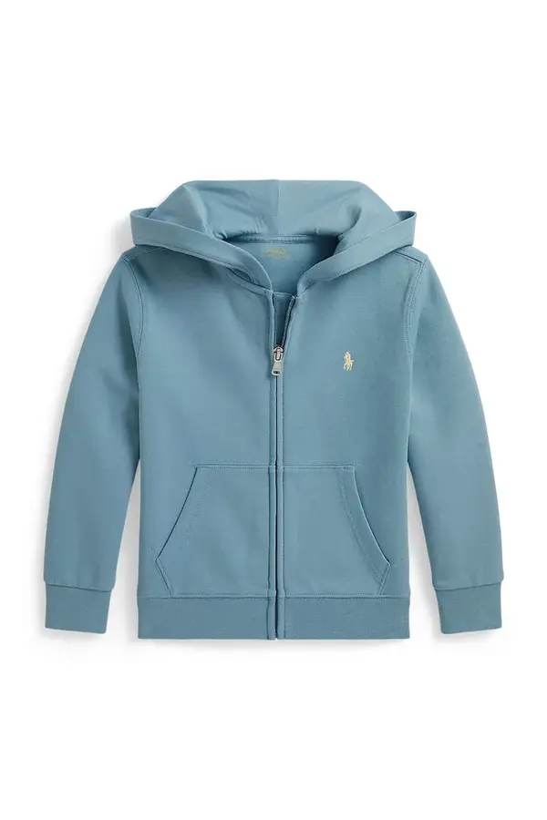 Polo Ralph Lauren Polo Ralph Lauren dukserica na zakopčavanje sa kapuljačom za djecu s pamukom