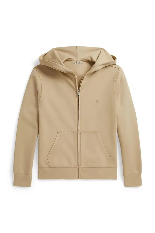 Polo Ralph Lauren Polo Ralph Lauren dukserica na zakopčavanje sa kapuljačom za djecu s pamukom