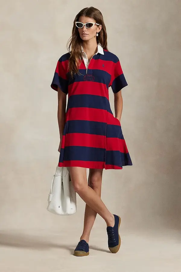 Polo Ralph Lauren Polo Ralph Lauren haljina A-kroja od pamuka