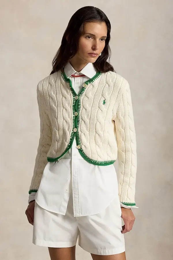 Polo Ralph Lauren Polo Ralph Lauren kardigan za žene od pamuka COTTON-SWEATER-CARDIGAN