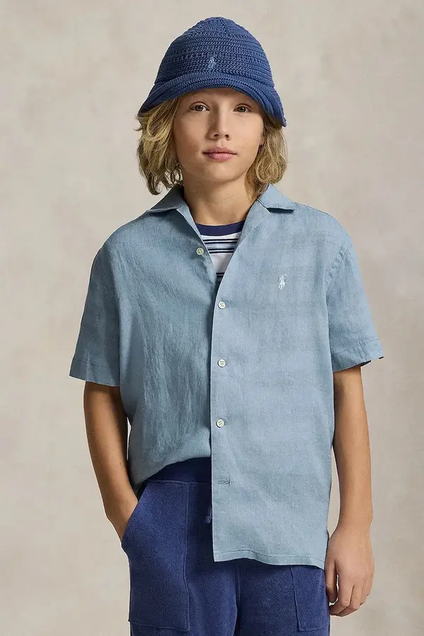 Polo Ralph Lauren Polo Ralph Lauren košulja za djecu od lana