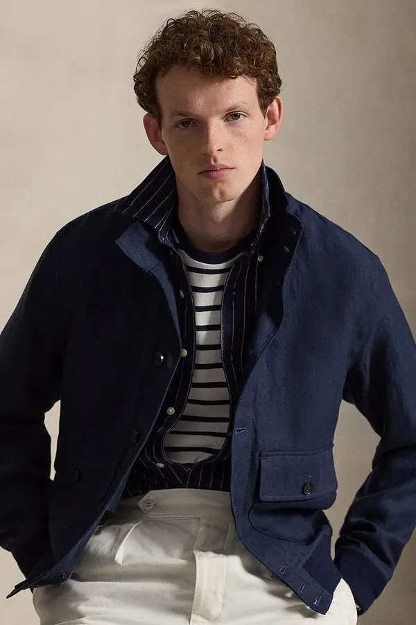 Polo Ralph Lauren Polo Ralph Lauren kratka jakna za muškarce od lana