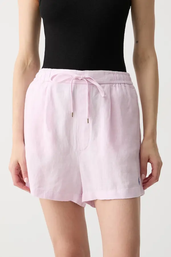Polo Ralph Lauren Polo Ralph Lauren kratke hlače za žene od lana LINEN-WVN-SHORTS