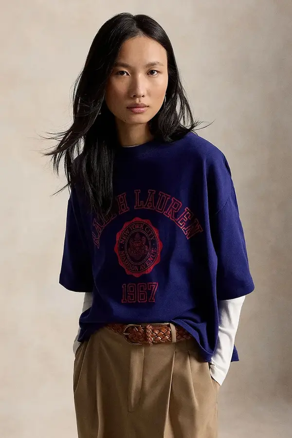 Polo Ralph Lauren Polo Ralph Lauren oversize majica kratkih rukava za žene od pamuka