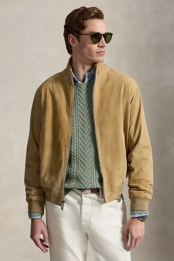 Polo Ralph Lauren Polo Ralph Lauren prijelazna jakna za muškarce od brušene kože