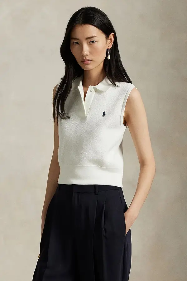 Polo Ralph Lauren Polo Ralph Lauren pulover bez rukava za žene s pamukom