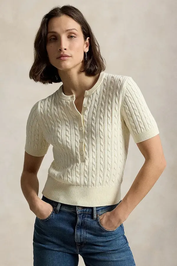 Polo Ralph Lauren Polo Ralph Lauren pulover kratkih rukava za žene od pamuka