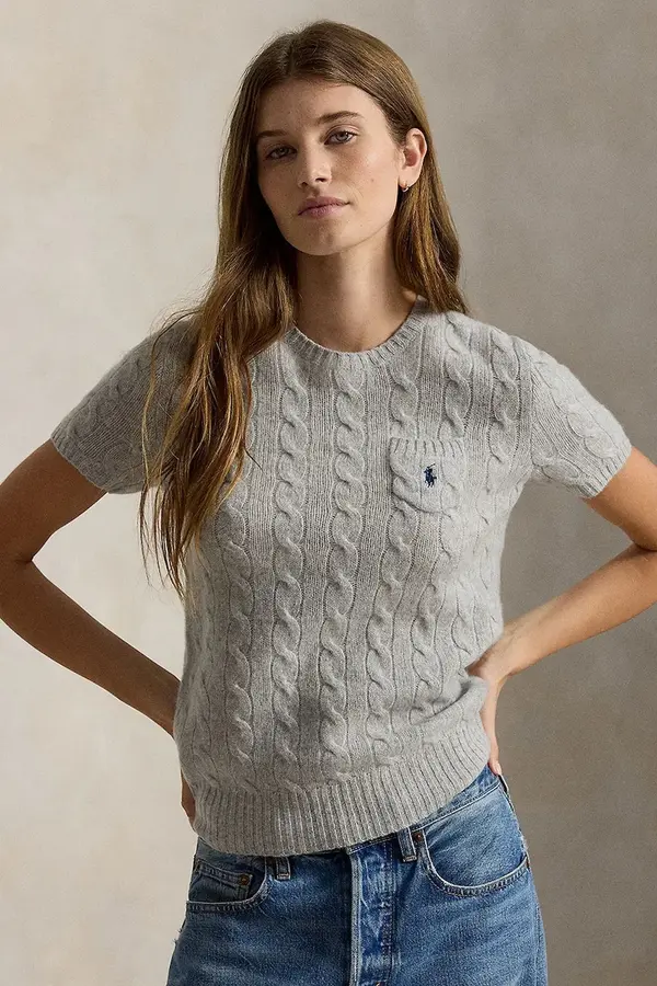 Polo Ralph Lauren Polo Ralph Lauren pulover kratkih rukava ženski od vune