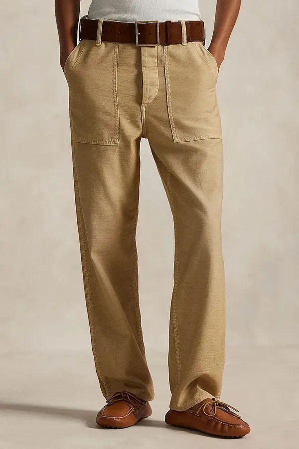 Polo Ralph Lauren Polo Ralph Lauren straight hlače ženske pamukne