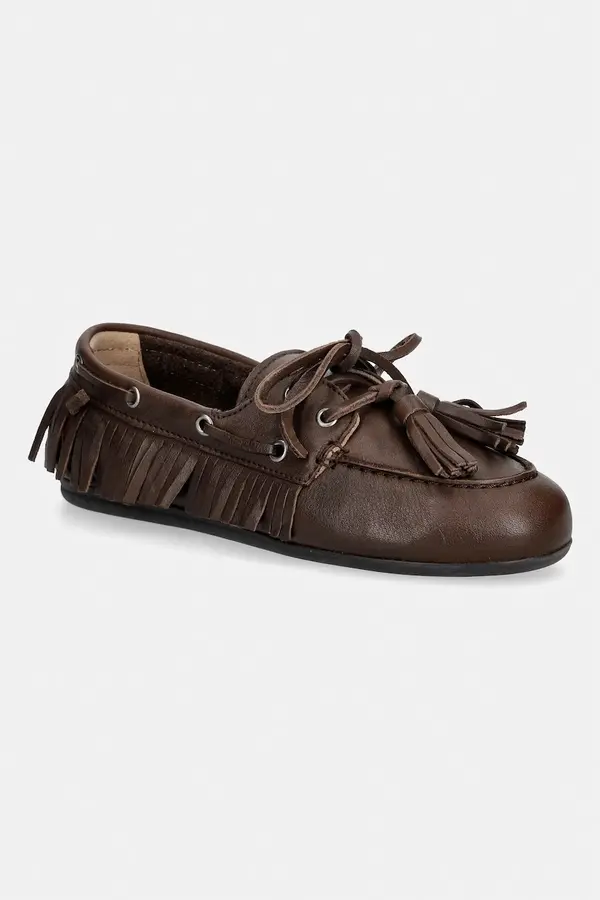 Posa Posa mokasinke za žene od brušene kože Boat Loafer Native Tassel