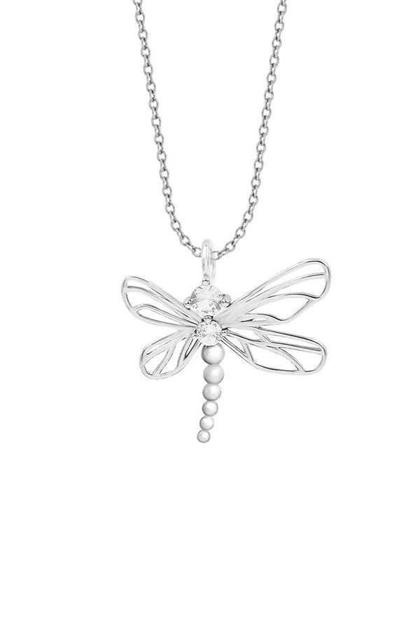 Lilou Posrebrena ogrlica Lilou Dragonfly A03/MARKET/ANS/219