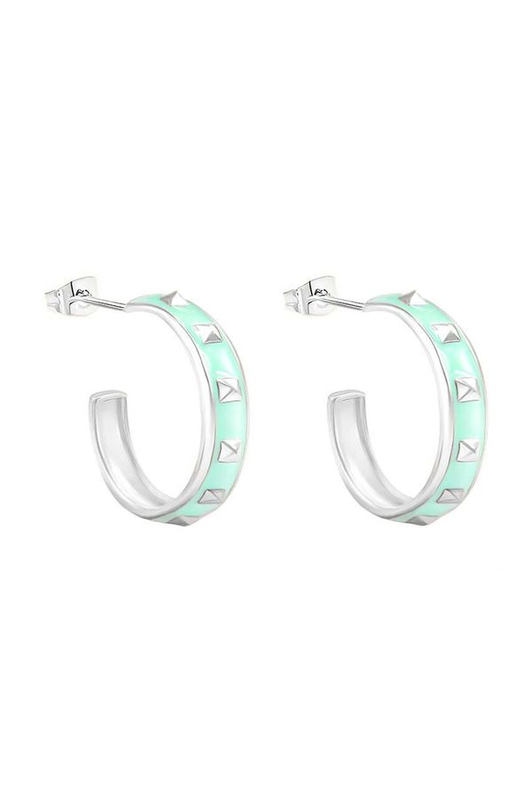 Lilou Posrebrene naušnice Lilou Colors 205/13/KOL/NO2/MIE/SR