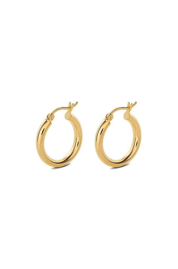 No More Pozlaćena srebrna naušnica No More