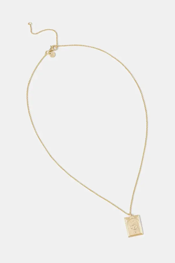 Tom Wood Pozlaćena srebrna ogrlica Tom Wood Tarot Lovers Pendant Gold