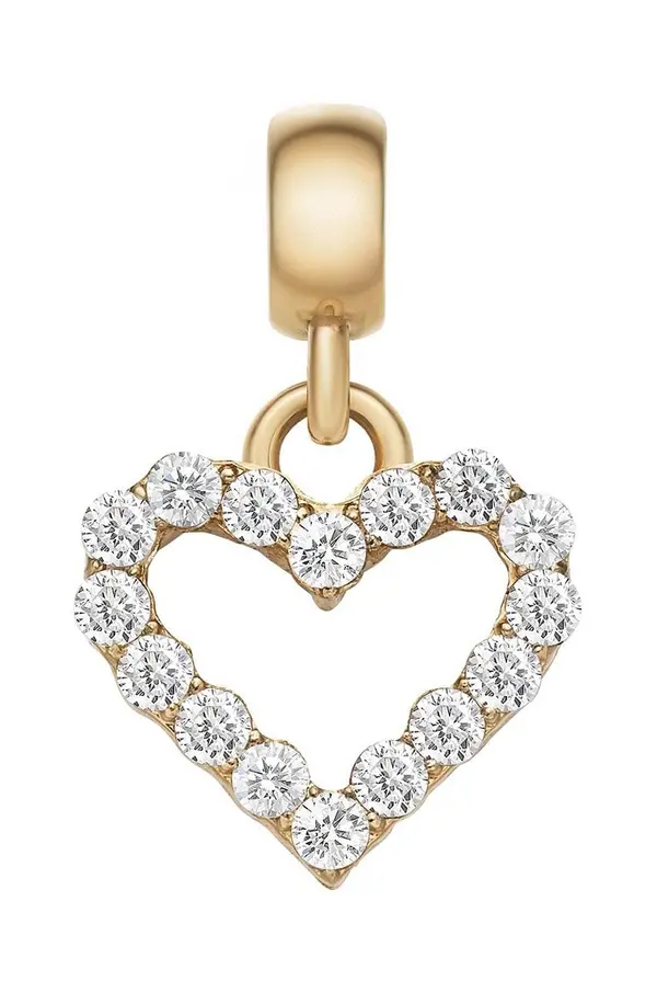 Daniel Wellington Privjesak od kristala Daniel Wellington Charm Heart White Crystal