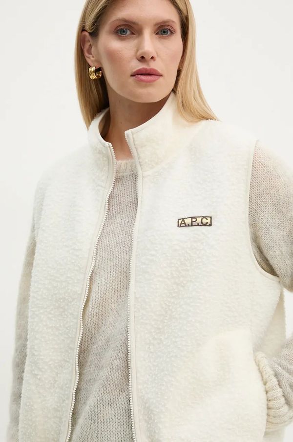 A.P.C. Prsluk A.P.C. blouson sequoia boja: bež, s aplikacijom, PSAKA.M02983