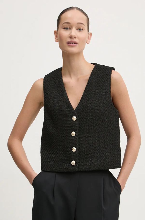 Abercrombie & Fitch Prsluk Abercrombie & Fitch boja: crna, bez zakopčavanja, KI140-4362