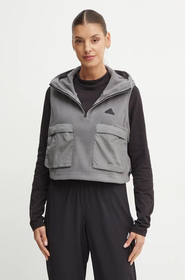 adidas Prsluk adidas City Escape za žene, boja: siva, za prijelazno razdoblje, IW5225