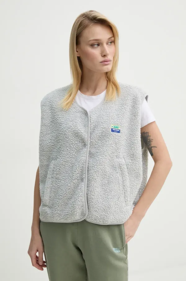 American Vintage Prsluk American Vintage za žene, boja: siva, za prijelazno razdoblje, HOK16BE25