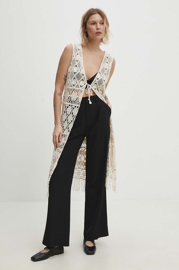 Answear Lab Prsluk Answear Lab boja: bež, jednoredno zakopčavanje