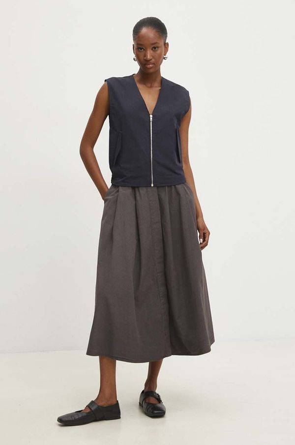 Answear Lab Prsluk Answear Lab boja: crna, za prijelazno razdoblje