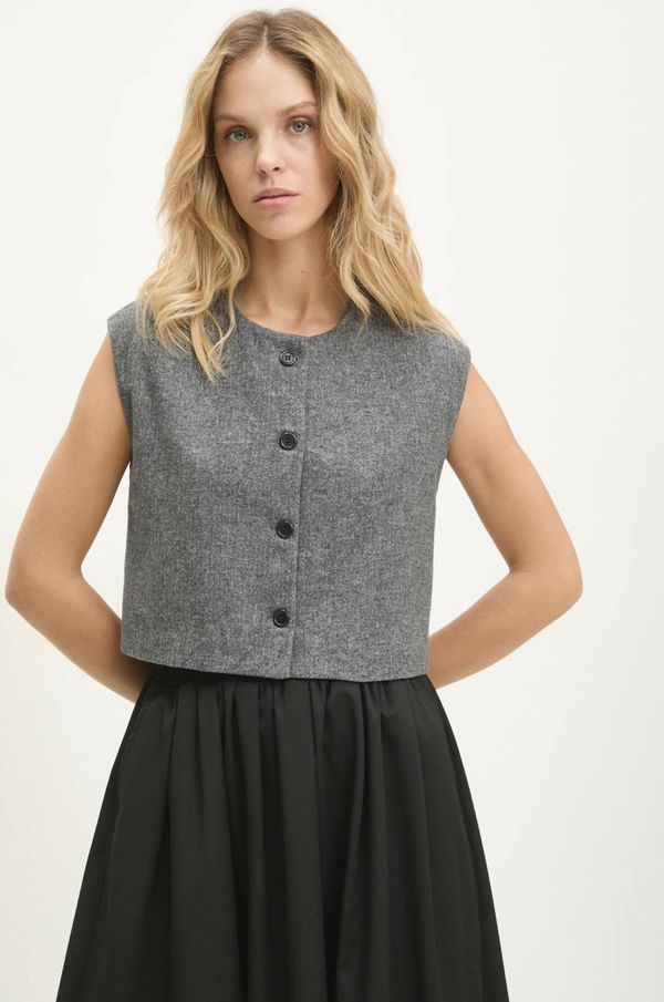 Answear Lab Prsluk Answear Lab boja: siva, oversize