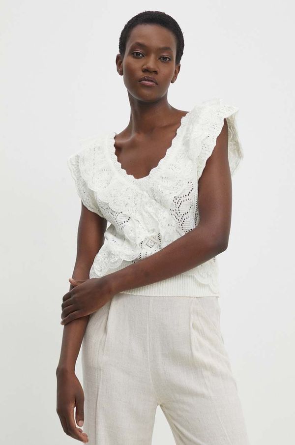 Answear Lab Prsluk Answear Lab za žene, boja: bež