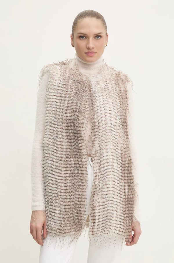 Answear Lab Prsluk Answear Lab za žene, boja: bež, za prijelazno razdoblje