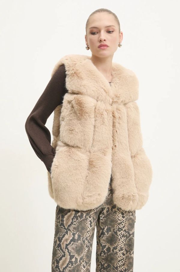 Answear Lab Prsluk Answear Lab za žene, boja: bež, za prijelazno razdoblje