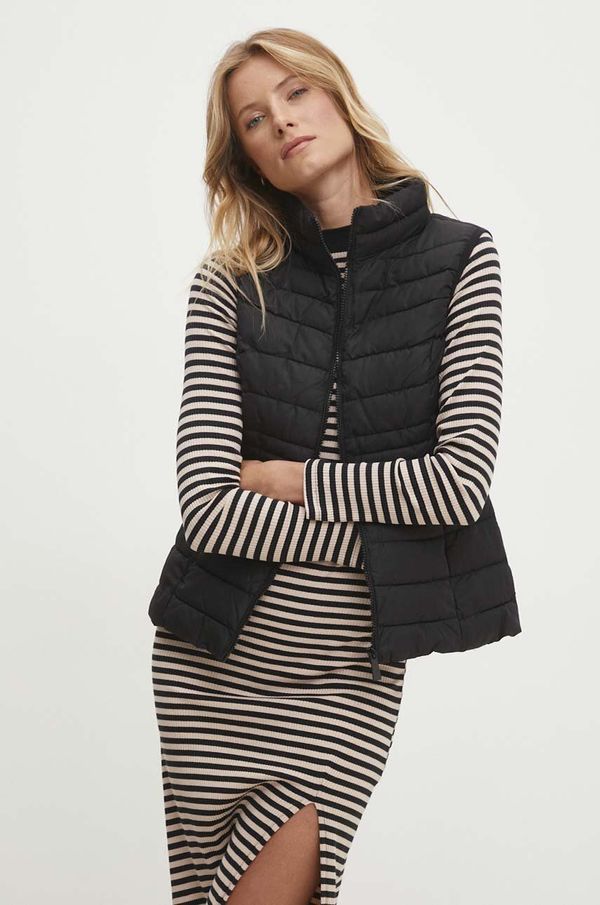 Answear Lab Prsluk Answear Lab za žene, boja: crna, za prijelazno razdoblje