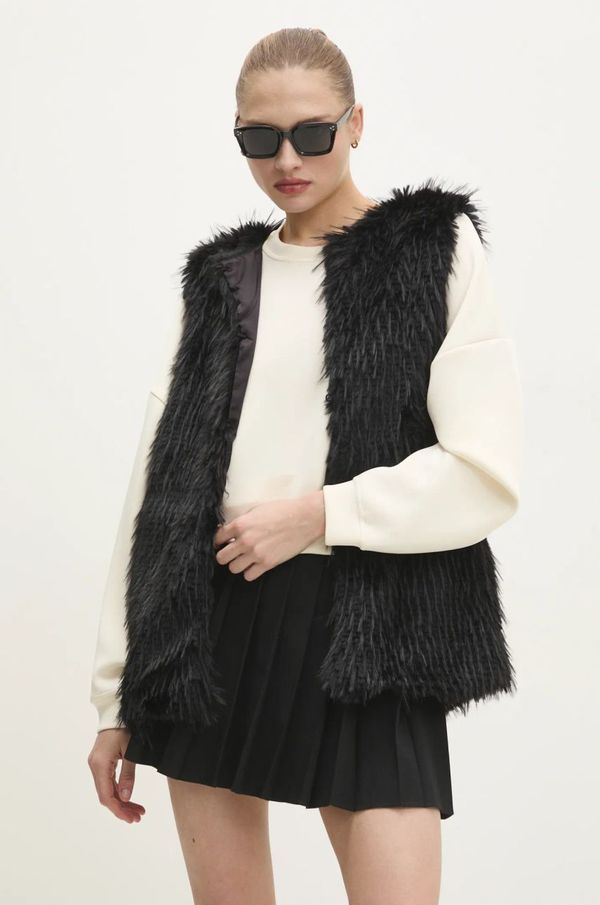 Answear Lab Prsluk Answear Lab za žene, boja: crna, za prijelazno razdoblje