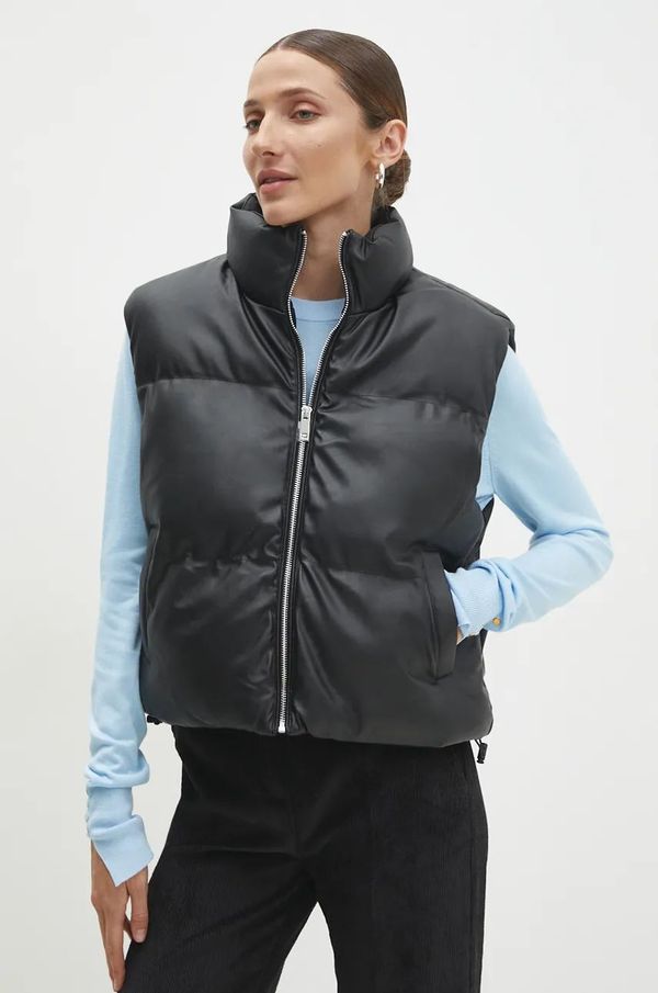 Answear Lab Prsluk Answear Lab za žene, boja: crna, za zimu