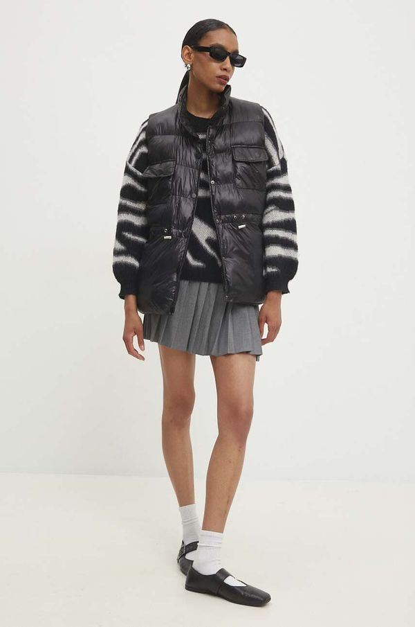 Answear Lab Prsluk Answear Lab za žene, boja: crna, za zimu