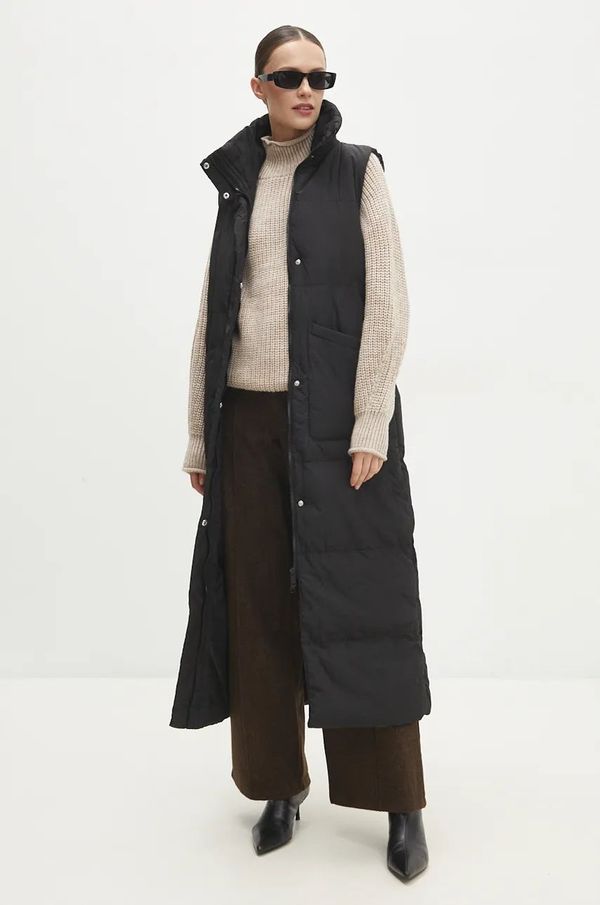 Answear Lab Prsluk Answear Lab za žene, boja: crna, za zimu