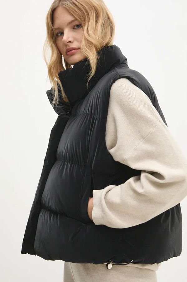 Answear Lab Prsluk Answear Lab za žene, boja: crna, za zimu