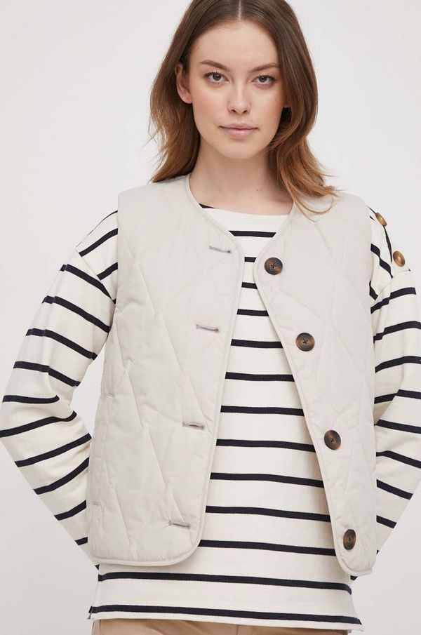 Barbour Prsluk Barbour za žene, boja: bež, za prijelazno razdoblje