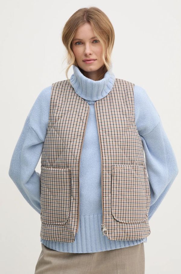 Barbour Prsluk Barbour za žene, boja: bež, za prijelazno razdoblje, LGI0191BL31