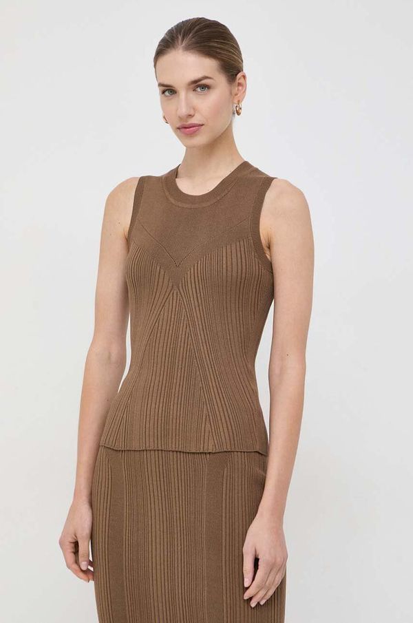 Boss Prsluk BOSS boja: smeđa, lagani