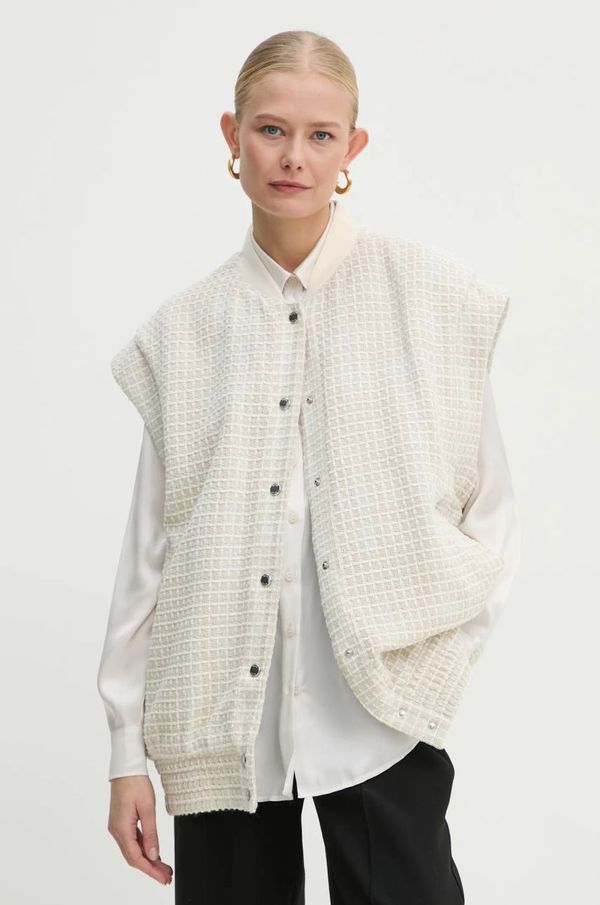 Boss Orange Prsluk Boss Orange za žene, boja: bež, za prijelazno razdoblje, 50534873