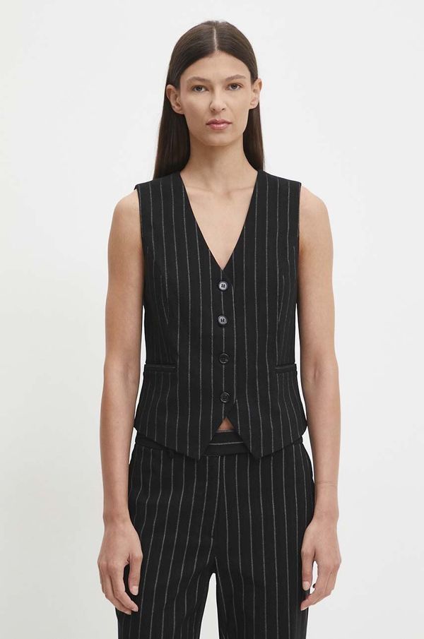 Bruuns Bazaar Prsluk Bruuns Bazaar DecumariaBBBielle boja: crna, jednoredno zakopčavanje, BBW4079