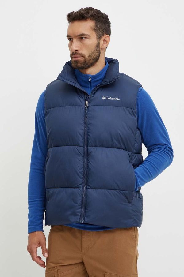 Columbia Prsluk Columbia Puffect za muškarce, boja: tamno plava, za zimu, 2086871