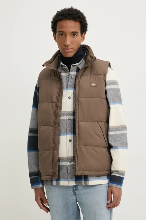 Dickies Prsluk Dickies za muškarce, boja: smeđa, za prijelazno razdoblje