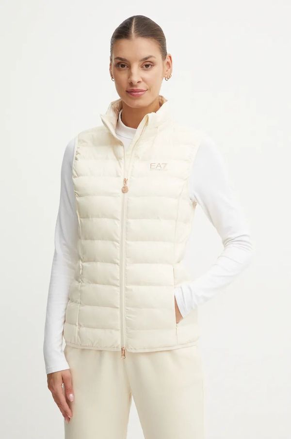 EA7 Emporio Armani Prsluk EA7 Emporio Armani za žene, boja: bež, za prijelazno razdoblje, TNGPZ.6DTQ06